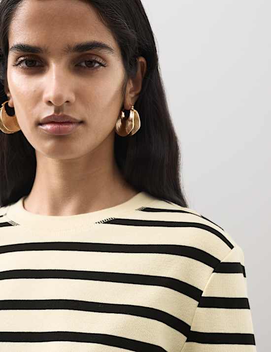 Pure Cotton Striped Top