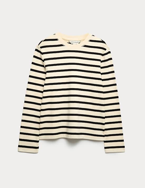 Pure Cotton Striped Top