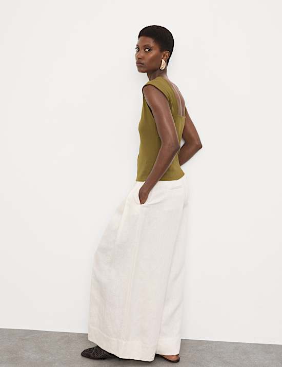 Cotton Rich Open Back Vest Top