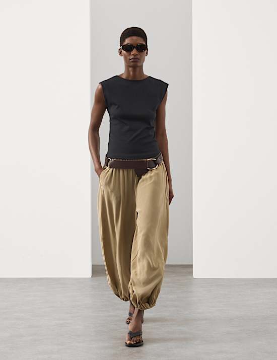 Cotton Rich Open Back Vest Top