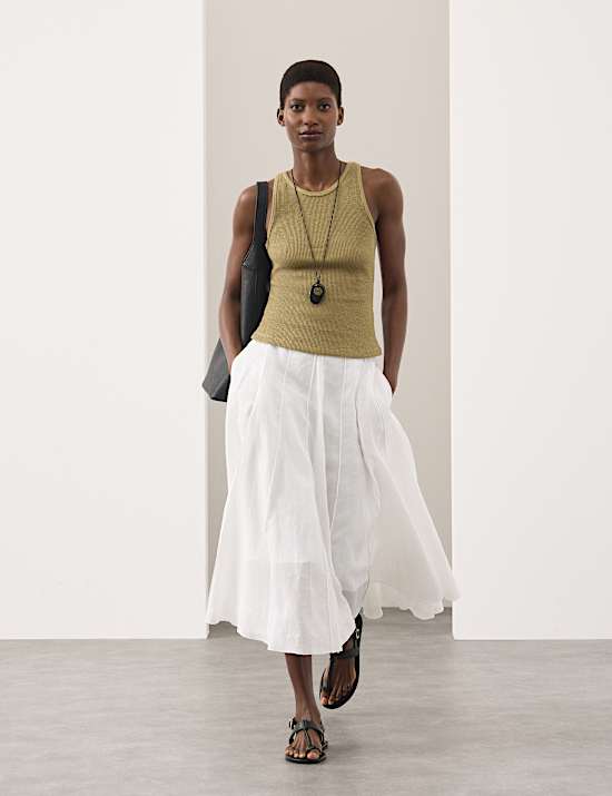 Cotton Rich Sparkly Waffle Tank Top