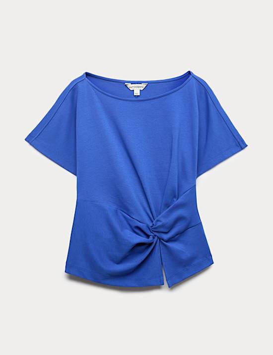 Pure Cotton Asymmetric T-Shirt