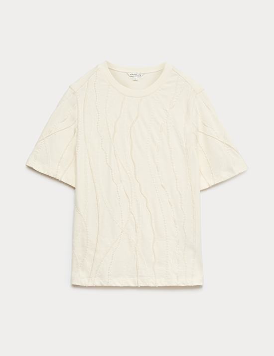 Pure Cotton Embroidered T-Shirt