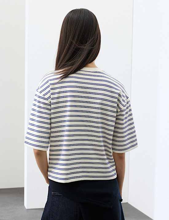 Camiseta informal de rayas 100 % algod&oacute;n
