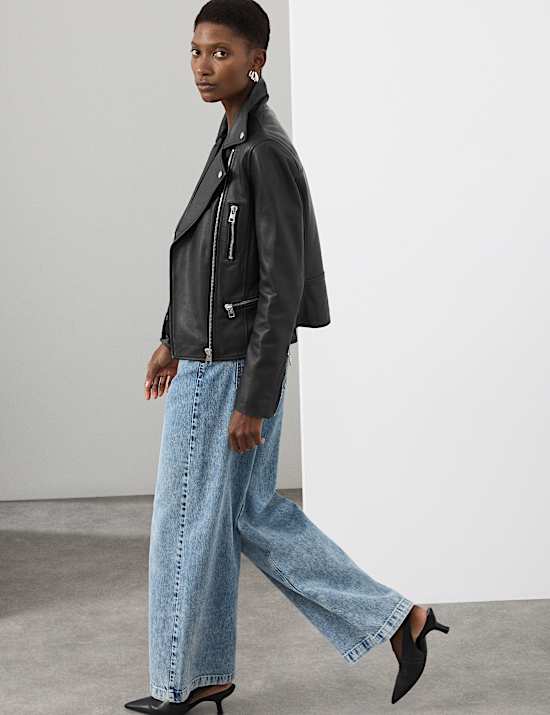 Motorkářská kožená bunda