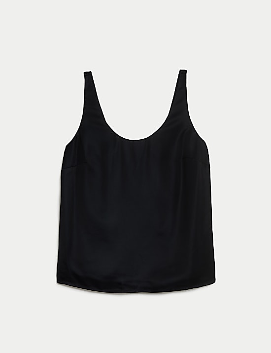 Satin Scoop Neck Cami Top