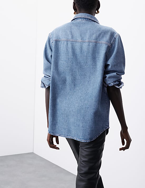 Lyocell Denim Relaxed Shirt