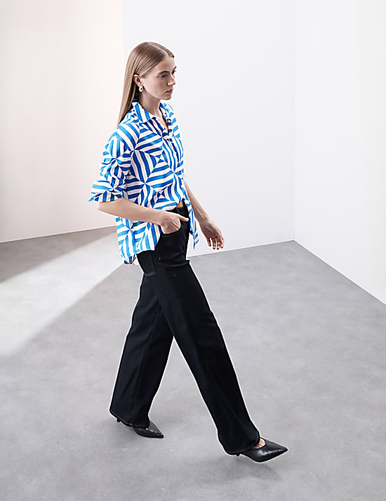 Geometric Collared Shirt