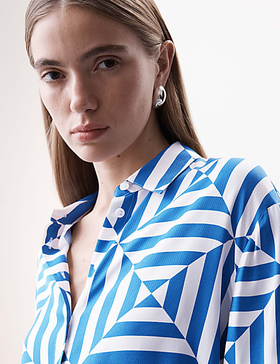 Geometric Collared Shirt