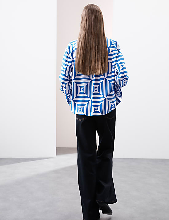 Geometric Collared Shirt