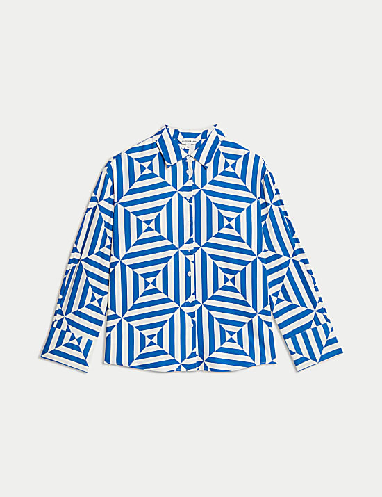 Geometric Collared Shirt