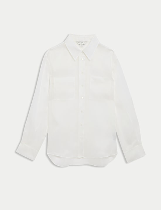 Πουκάμισο οργάντζα από 100% μετάξι