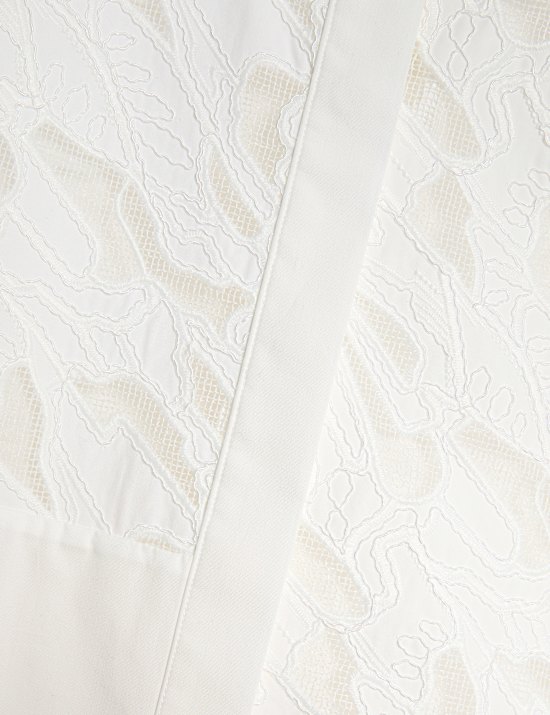 Pure Cotton Broderie Detail Relaxed Shirt