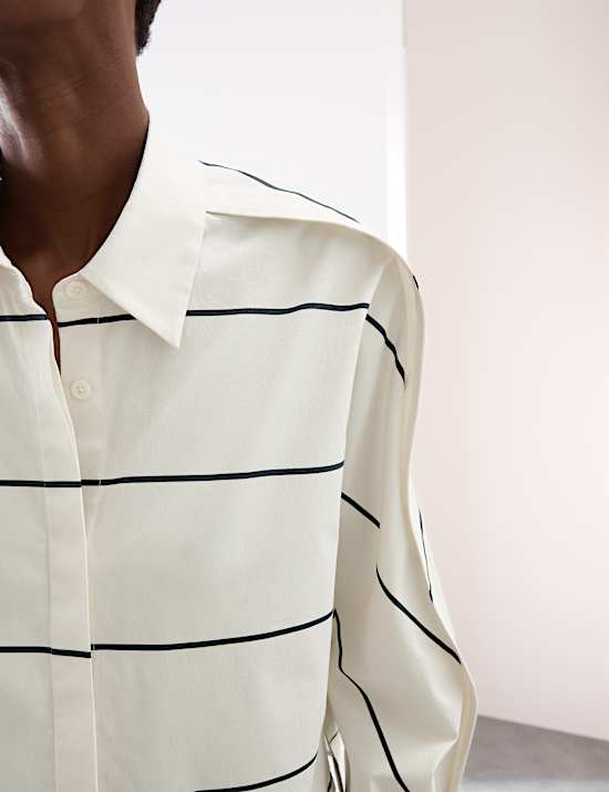 Ruimvallend overhemd van zuiver katoen