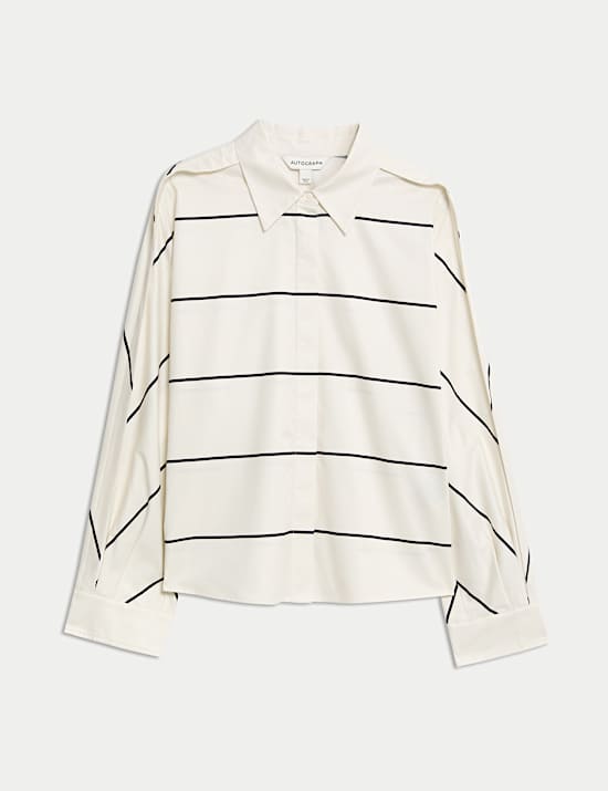 Ruimvallend overhemd van zuiver katoen