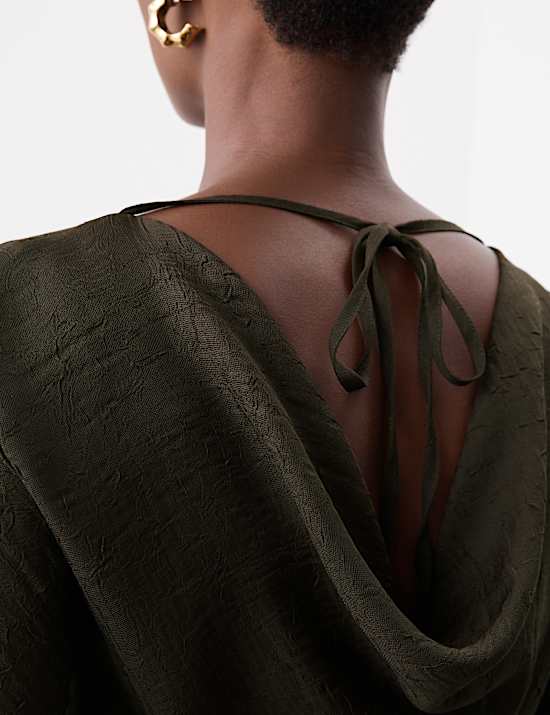 Textured Draped Blouse