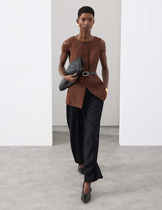 Fitted Waistcoat With Wool