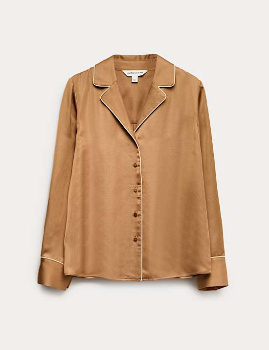 Modal Blend Revere Collared Shirt