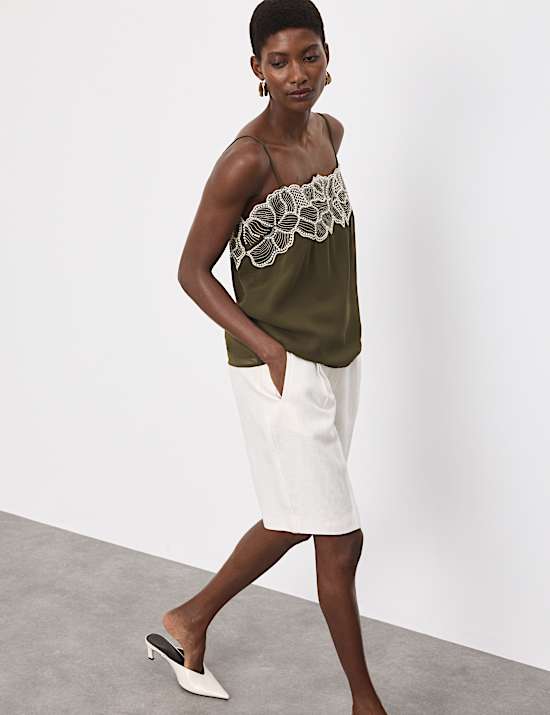 Floral Embroidered Cami Top