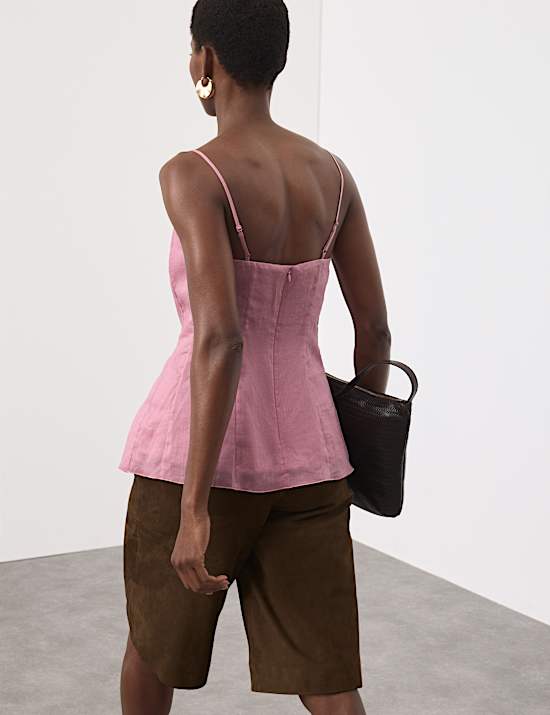 Pure Ramie Godet Cami Top