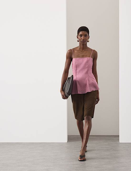 Pure Ramie Godet Cami Top