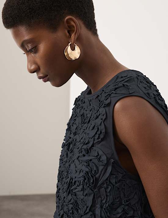 Pure Cotton Textured Shell Top