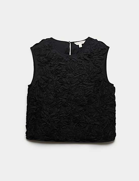 Pure Cotton Textured Shell Top