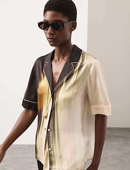 Chemise baln&eacute;aire imprim&eacute;e