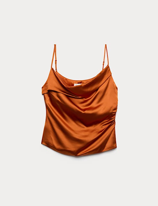 Satin Cowl Neck Cami Top