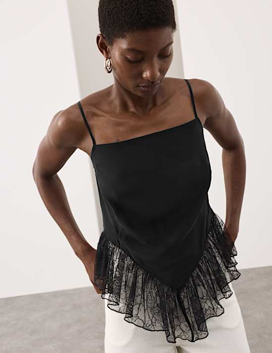 Pure Silk Lace Cami Top
