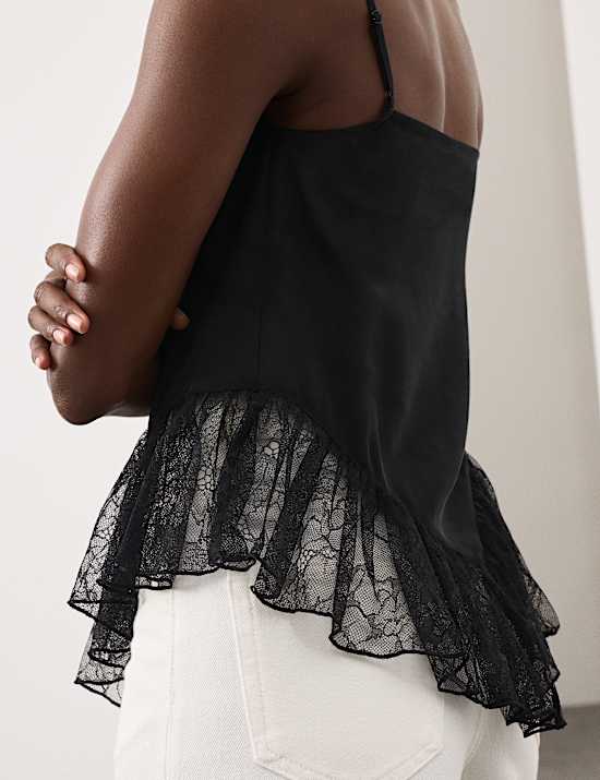 Pure Silk Lace Cami Top