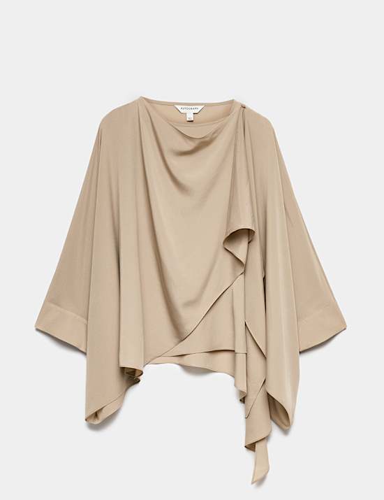 Blouse drap&eacute;e asym&eacute;trique