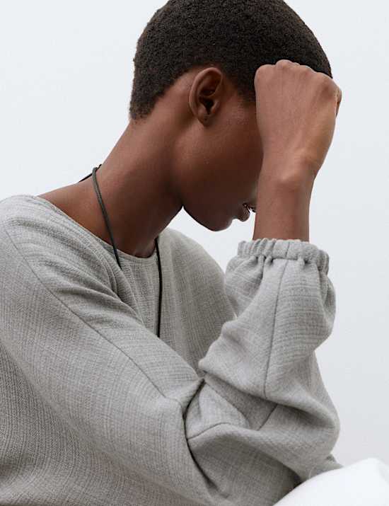 Textured Pleat Detail Blouson Sleeve Blouse