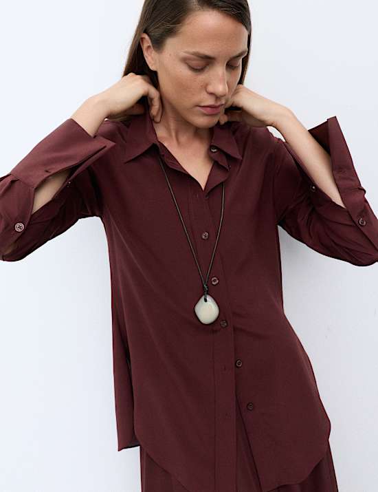 Pure Silk Stripe Shirt