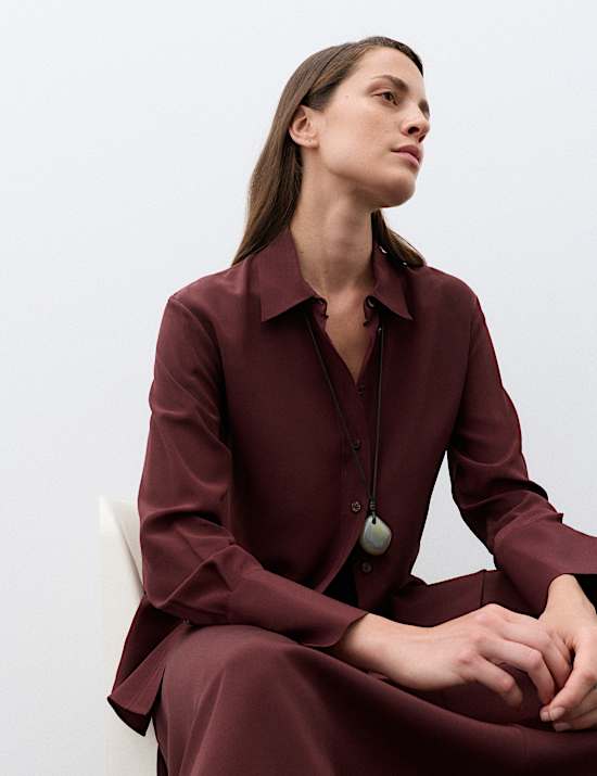 Pure Silk Stripe Shirt