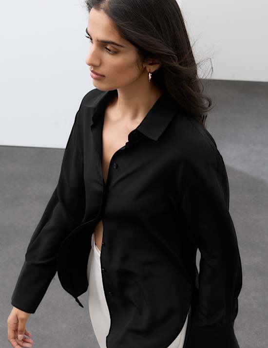 Pure Silk Stripe Shirt