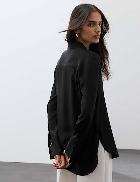 Pure Silk Stripe Shirt