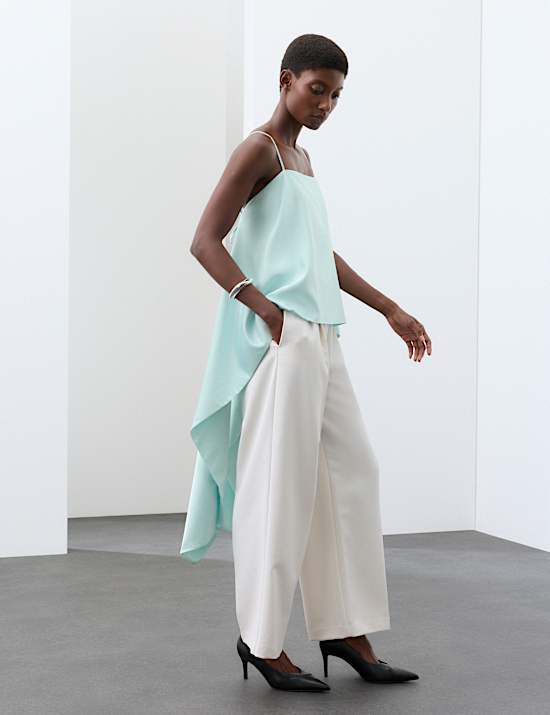 Lyocell Rich Waterfall Draped Cami Top