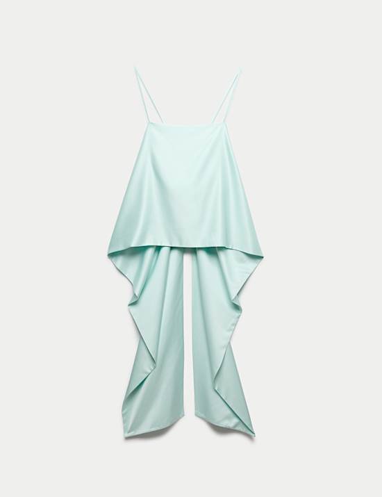 Lyocell Rich Waterfall Draped Cami Top
