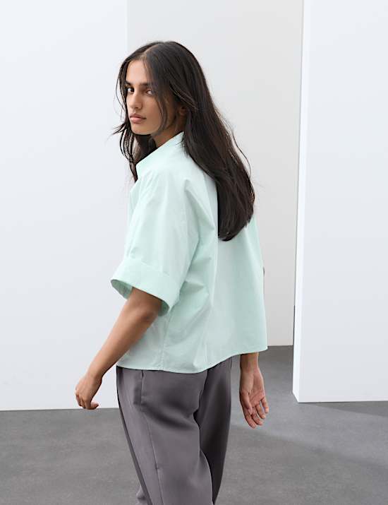 Pure Cotton Collared Shirt