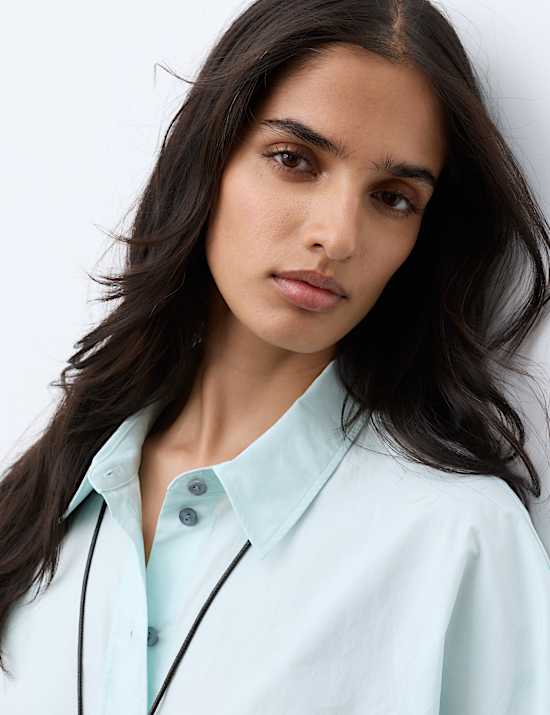 Pure Cotton Collared Shirt