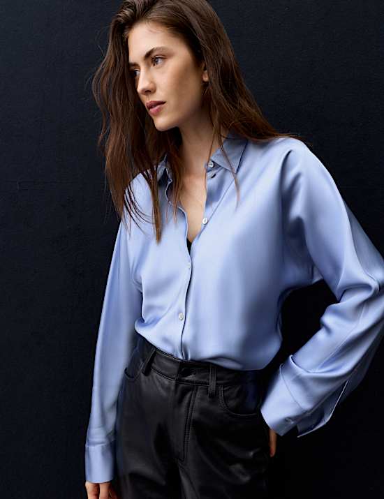 Satin Collared Shirt