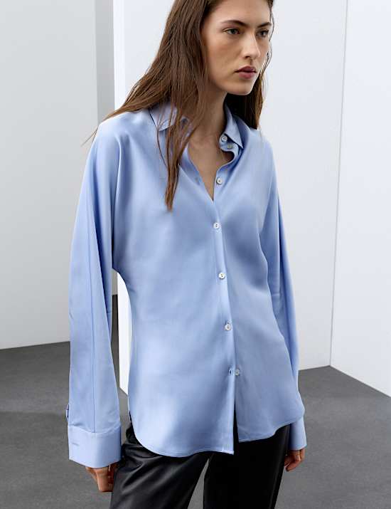 Satin Collared Shirt