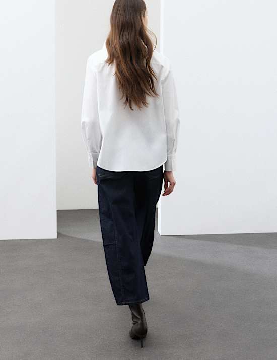 Pure Cotton Tie Neck Shirt