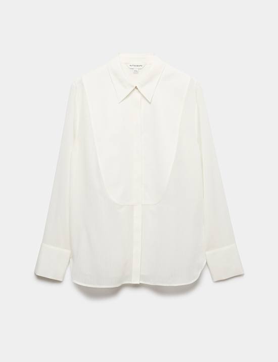 Wool Blend Collared Shirt