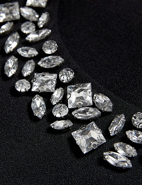 Embellished Mini Shift Dress