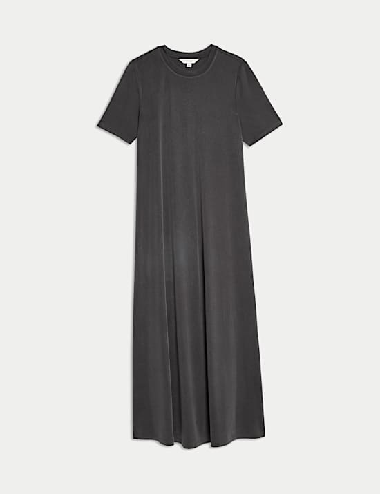 Jersey Ribbed Maxi Column Dress