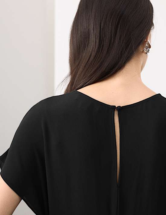 Midaxi-Kleid mit Spitzendetail