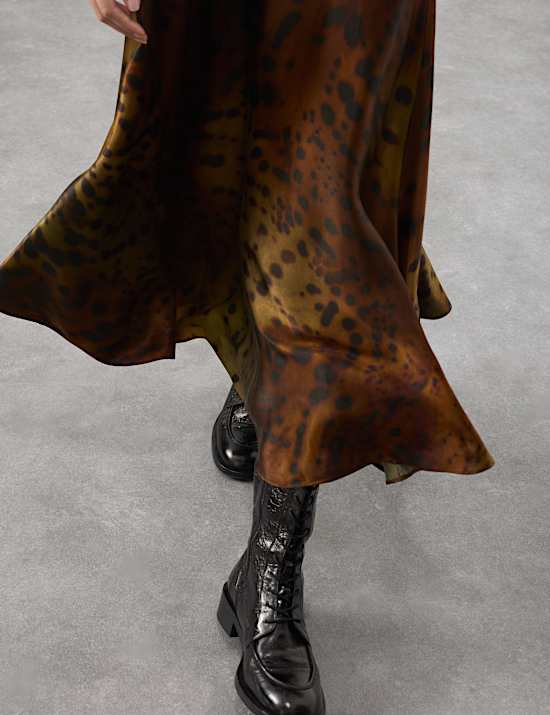 Animal Print Midaxi Column Dress