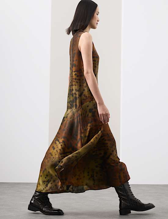 Animal Print Midaxi Column Dress